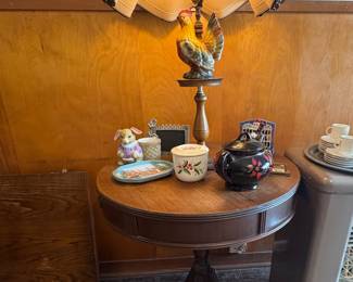 Antique Barrel Drum Side Table