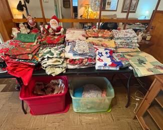 Variety of Tablecloths Holiday and Everyday