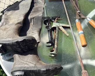 Wading boots, Caulk guns