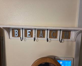 Beach hook shelf