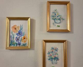 Watercolor Floral framed pictures