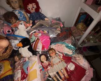 Chatty Cathy, Vintage Raggedy Ann, Nancy Ann, Vintage Plushies