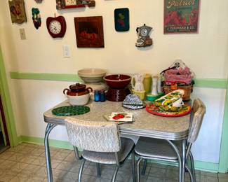 Great Vintage Formica Top table with two chairs