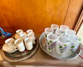 Hand-painted Violets Glasses