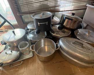Stainless steel pots and pans