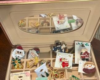 Christmas Jewelry Pins and earrings
