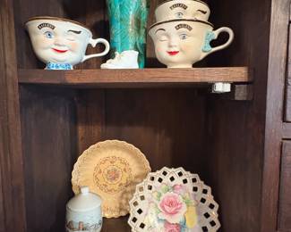 English flower basket, donkey toothpick, Bailey’s Face Cups