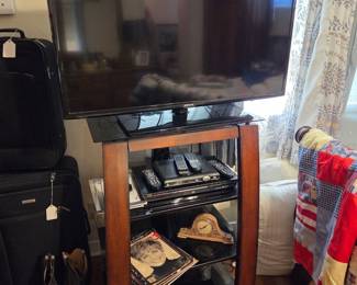 Samsung flat screen television, TV stand