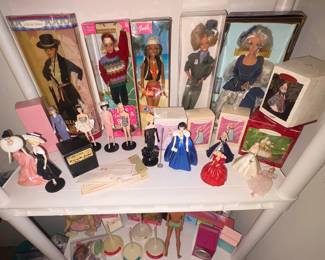 Danbury Mint Barbie Figurines, Hallmark Barbie Ornaments