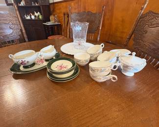 Variety of vintage dishes Taylor Smith & Taylor, Homer Laughlin and others
