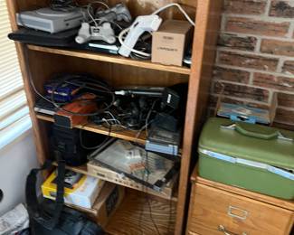 Bookcase and electronics