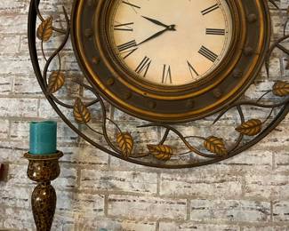 Large metal clock
