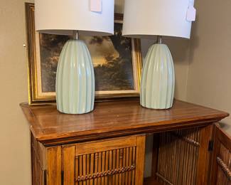 Two ceramic lamps