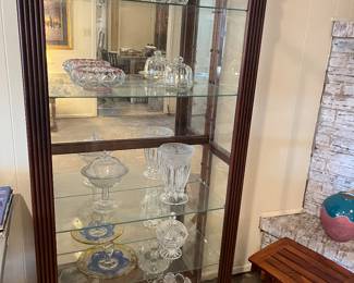 Curio cabinet , crystal glassware