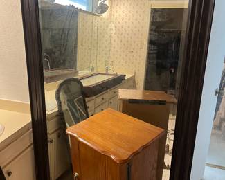 Large mirror and jewelry armoire