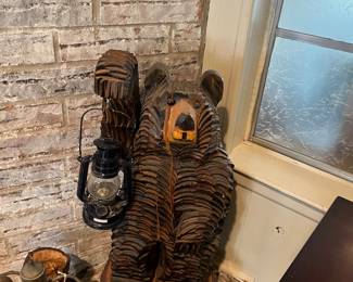 Carved wooden bear