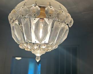 Small crystal light for foyer or hall