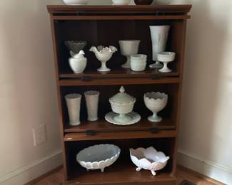 Nice collection of milk glass
Apothecary cabinets
