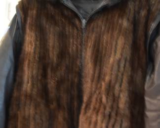 LEATHER AND MINK JACKET