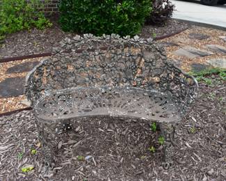 WROUGHT IRON GARDEN BENCH