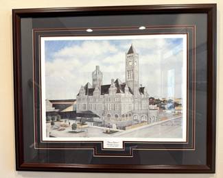 Elaine Speed Nelley Print - Union Station - signed #1545 of 2000. 33" X25.25"