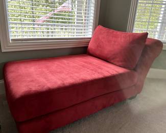 Settee - 6 ft long - velveteen fabric cover - we have TWO of these.