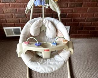 Infant swing with variety of sounds and speeds to entertain your infant.