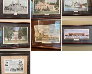 Collection of Elaine Speed Nelley Prints - all framed, matted and glass. (see individual pictures for details_