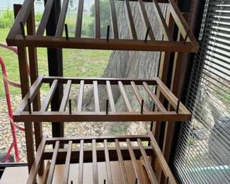 Vintage wood shoe rack