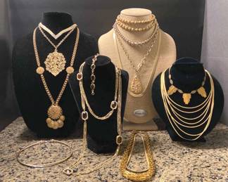 Bold Gold Tone Statement Necklaces