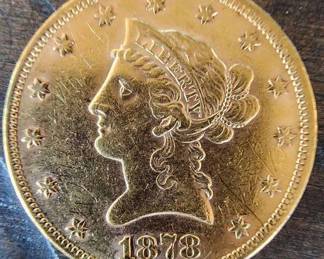 1878 Liberty Head $10 Gold Eagle Coin 11