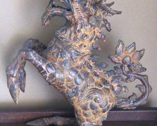 Qilin Dragon Dog Metal Statue