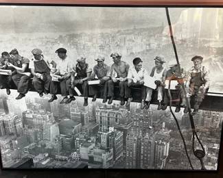 Lunchtime Atop A Skyscraper Framed Photograph