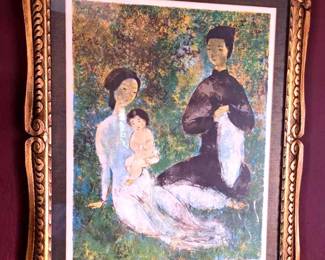 SignedNbrd Lithograph By VuCao Dam  Die Familie