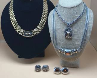 Vintage Bold Necklace Earring Sets