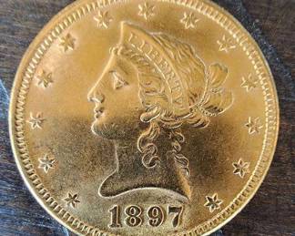 1897 Liberty Head $10 Gold Eagle Coin
