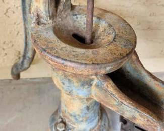 Cast Iron Hand Pump wSteel Seed Planter Plates