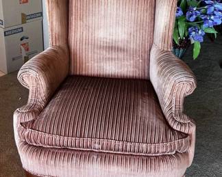 Hickory Hill Pink Wingback Chair