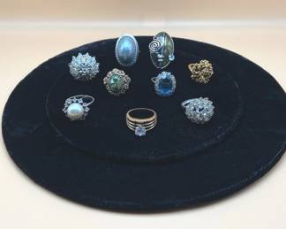 Ladies Bold Vintage Costume Jewelry Rings