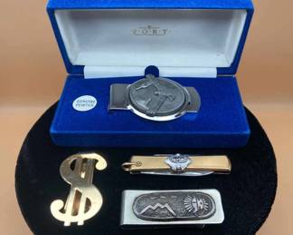 Mens Vintage Money Clips  Pocket Knife