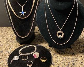 Sterling, 14k rings
