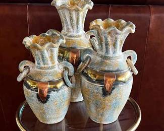 Handmade Vase Trio