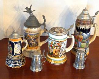 Ceramic Metal Beer Steins