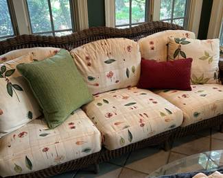 Lane wicker wood couch.