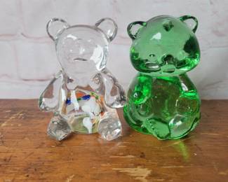 2 small glass bears. I don't think they are Fenton.