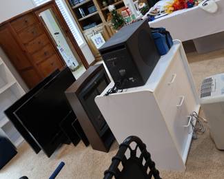 TV's, drawers, a dehydrator, all for sale 