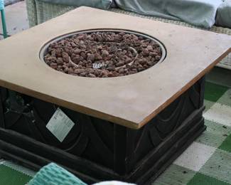 Patio propane fire display