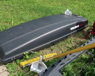 Ski carrier for roof of car