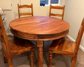 Solid wood table & chairs