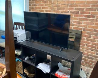 Another TV and cube storage